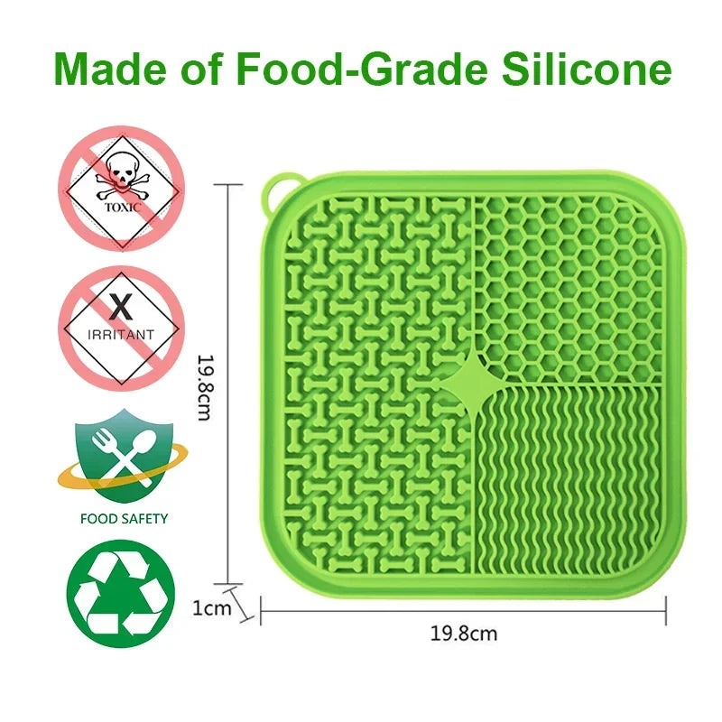 Silicone Slow Feeder Lick Mat for Dogs & Cats