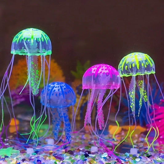 Fluorescent Floating Artificial Jellyfish Aquarium Decoration for Fish Tank