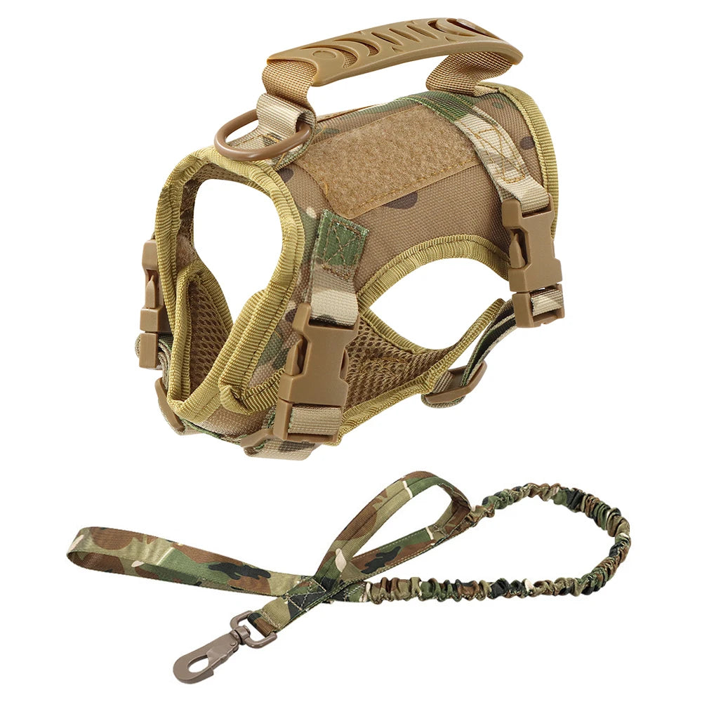 Tactical Escape-Proof Cat & Dog Harness – Adjustable Soft Mesh Vest with Control Handle