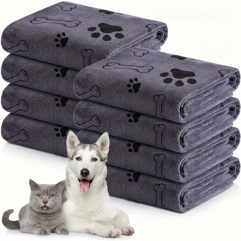 Quick-Drying Microfiber Pet Towel – Ultra-Absorbent Pet Bath Drying Cloth