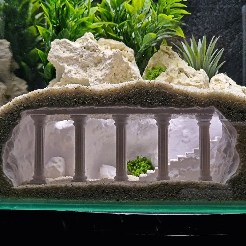 Roman Column Cave Aquarium Decoration – Fish & Shrimp Hiding House