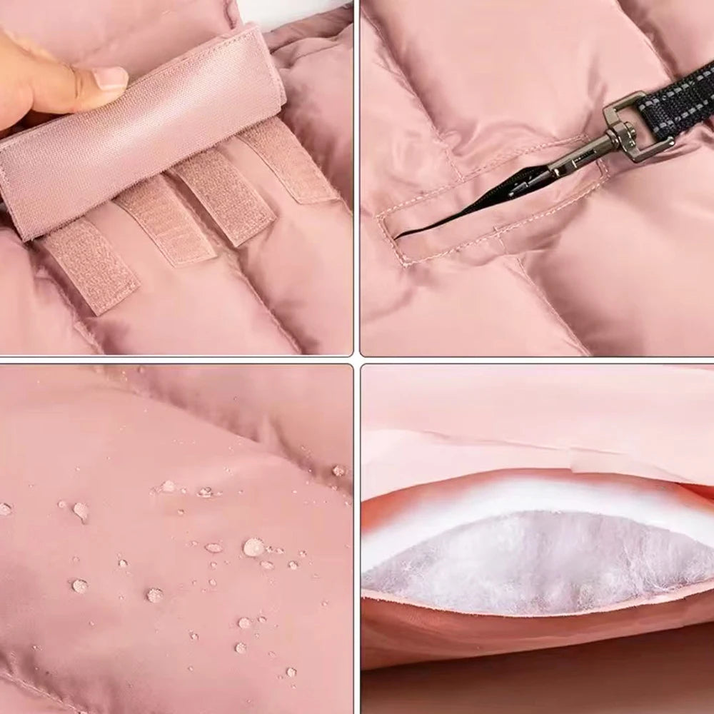 Reflective Waterproof Winter Dog Coat – Warm Fleece Padded Vest