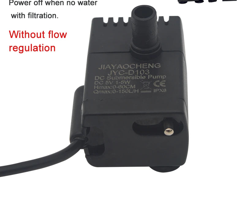 Ultra Quiet USB Aquarium Pump – Mini Fish Tank & Dog / Cat Water Fountain