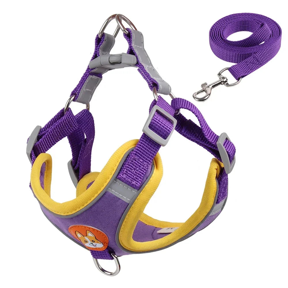 Adjustable Reflective Harness & Leash Set for Small and Medium Dogs / Cats
