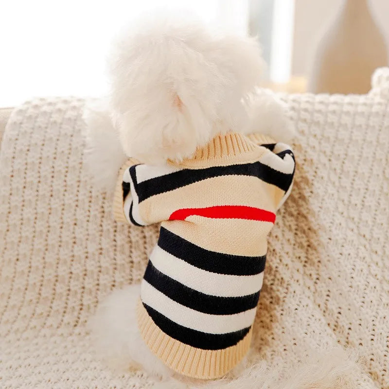 Striped Cotton Cute Cardigan / Sweater for Small Dogs & Cats