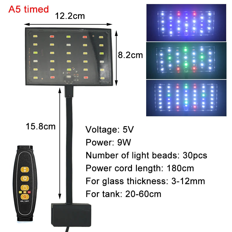 Super Bright USB LED Aquarium Light – Full Spectrum for Fish Tanks & Aquatic Plant Lamp
