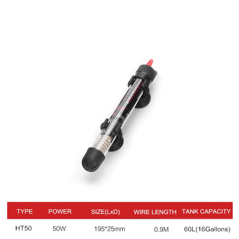 Adjustable Aquarium Heater -  Submersible Thermostat Heater Rod for Fish Tanks