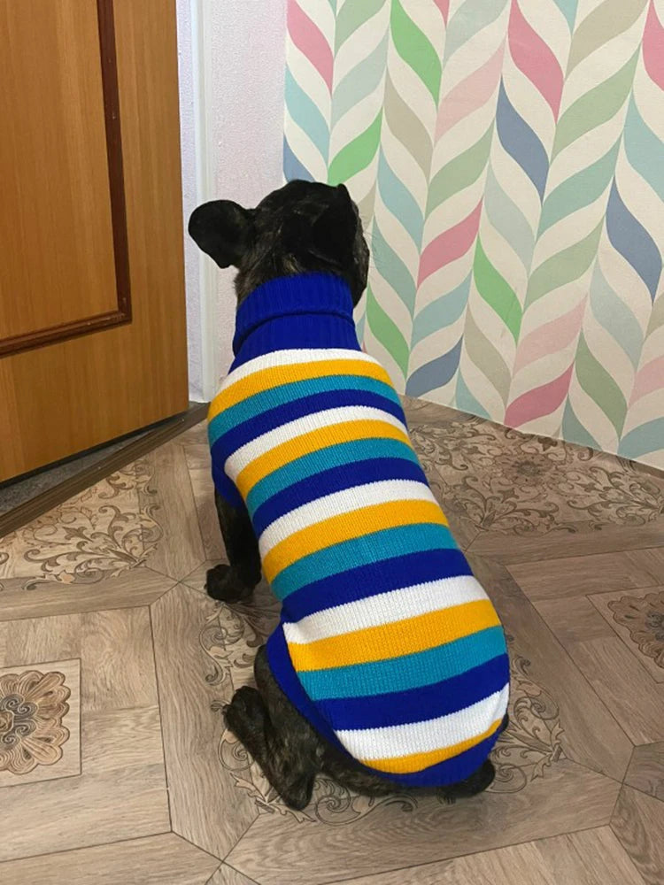 Warm Knitted Dog Sweater – Cozy Winter Clothes for Small & Medium Dogs