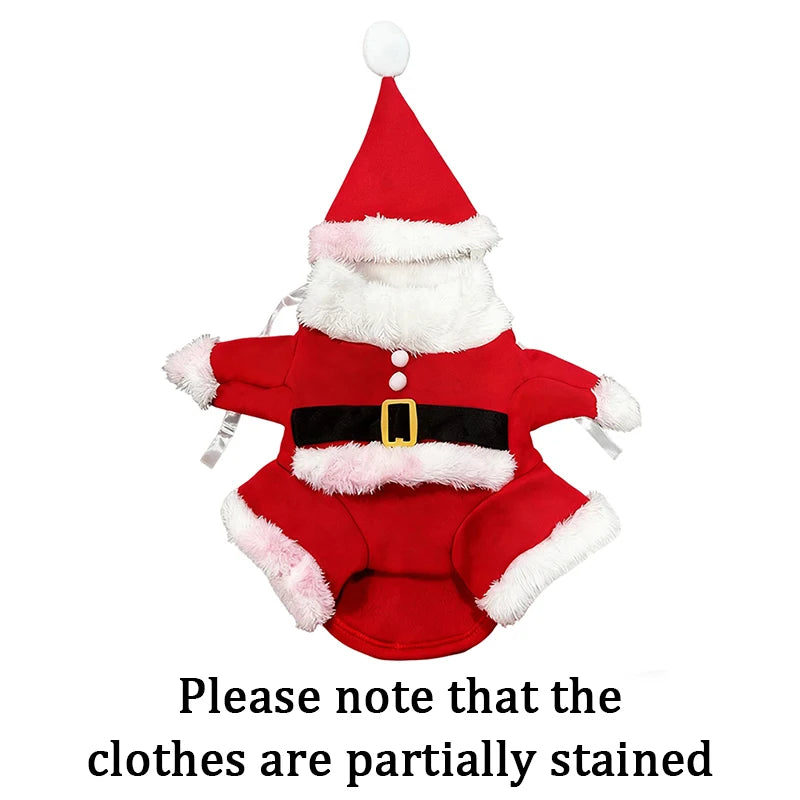 Christmas Pet Costume – Cute Cat & Dog Santa Outfit