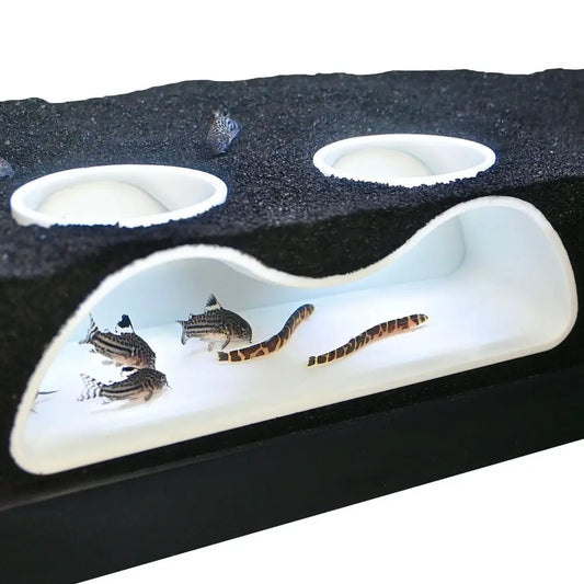 Aquarium Underground Tunnel Cave – Two-Hole Fish Hiding Ornament