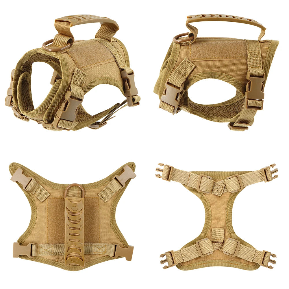 Tactical Escape-Proof Cat & Dog Harness – Adjustable Soft Mesh Vest with Control Handle