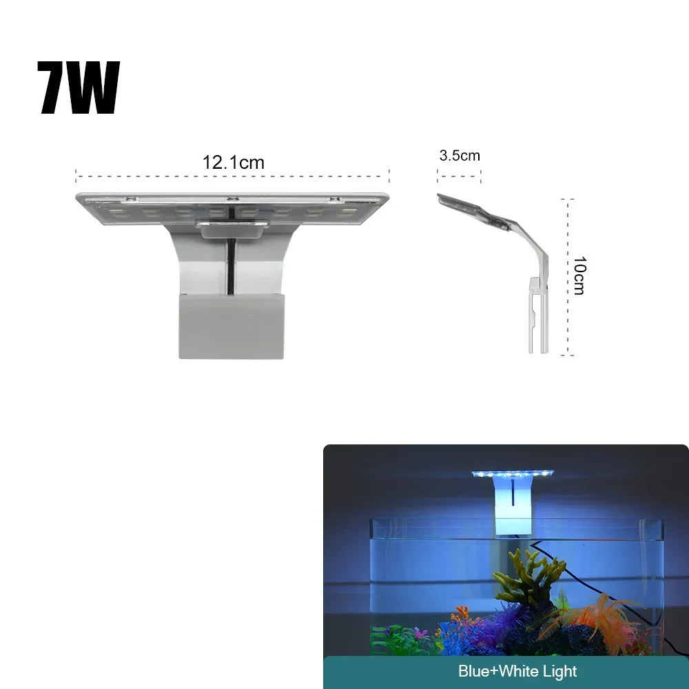Super Slim LED Aquarium Light – Clip-On Waterproof Plant Grow Lamp