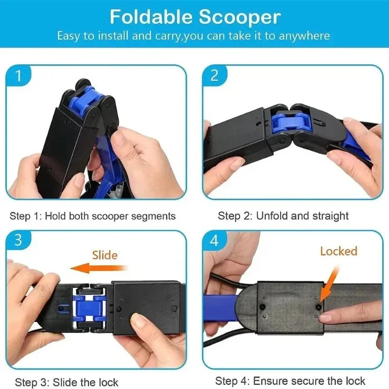 Foldable Dog Pooper Scooper with Long Handle