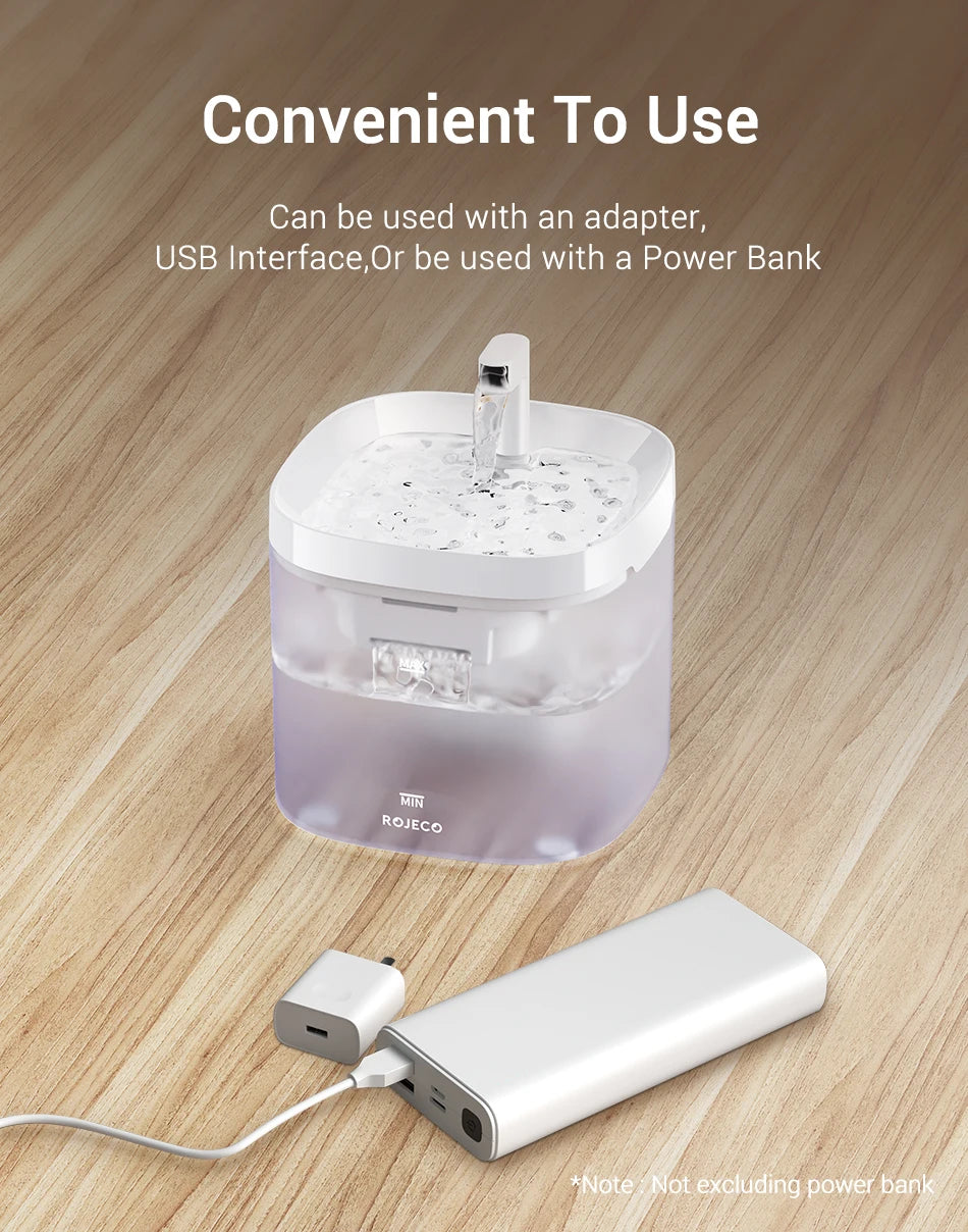 Smart Pet Water Fountain – Ultra Quiet 1.5L Drinking Dispenser with Double Filtration