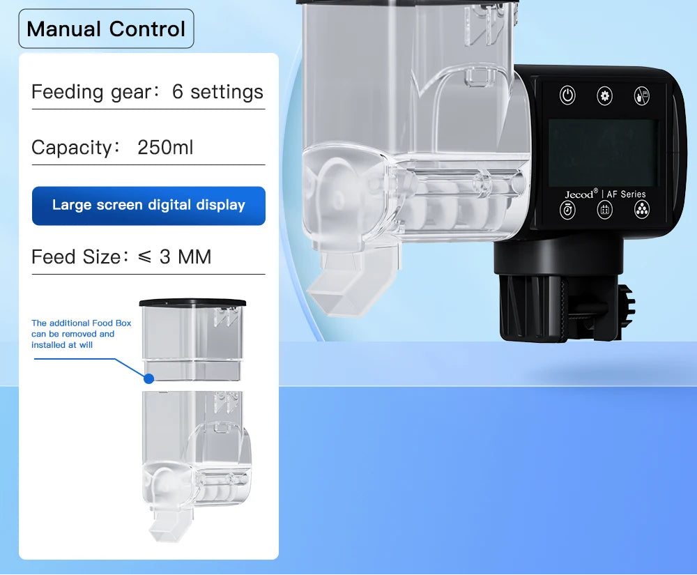 Intelligent Automatic Aquarium Fish Feeder – Digital Timer, WiFi & Remote Control