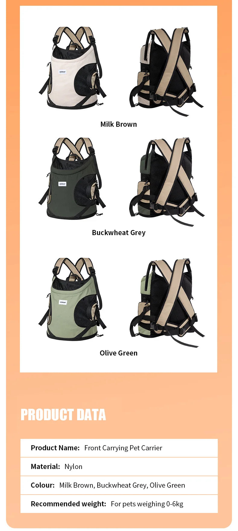 Front Carrying / Backpack Pet Carrier