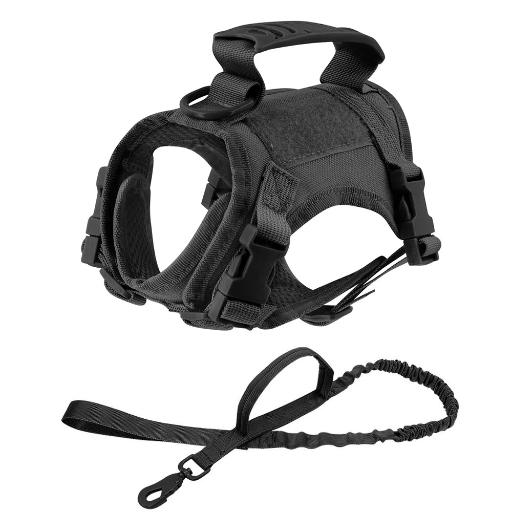 Tactical Escape-Proof Cat & Dog Harness – Adjustable Soft Mesh Vest with Control Handle