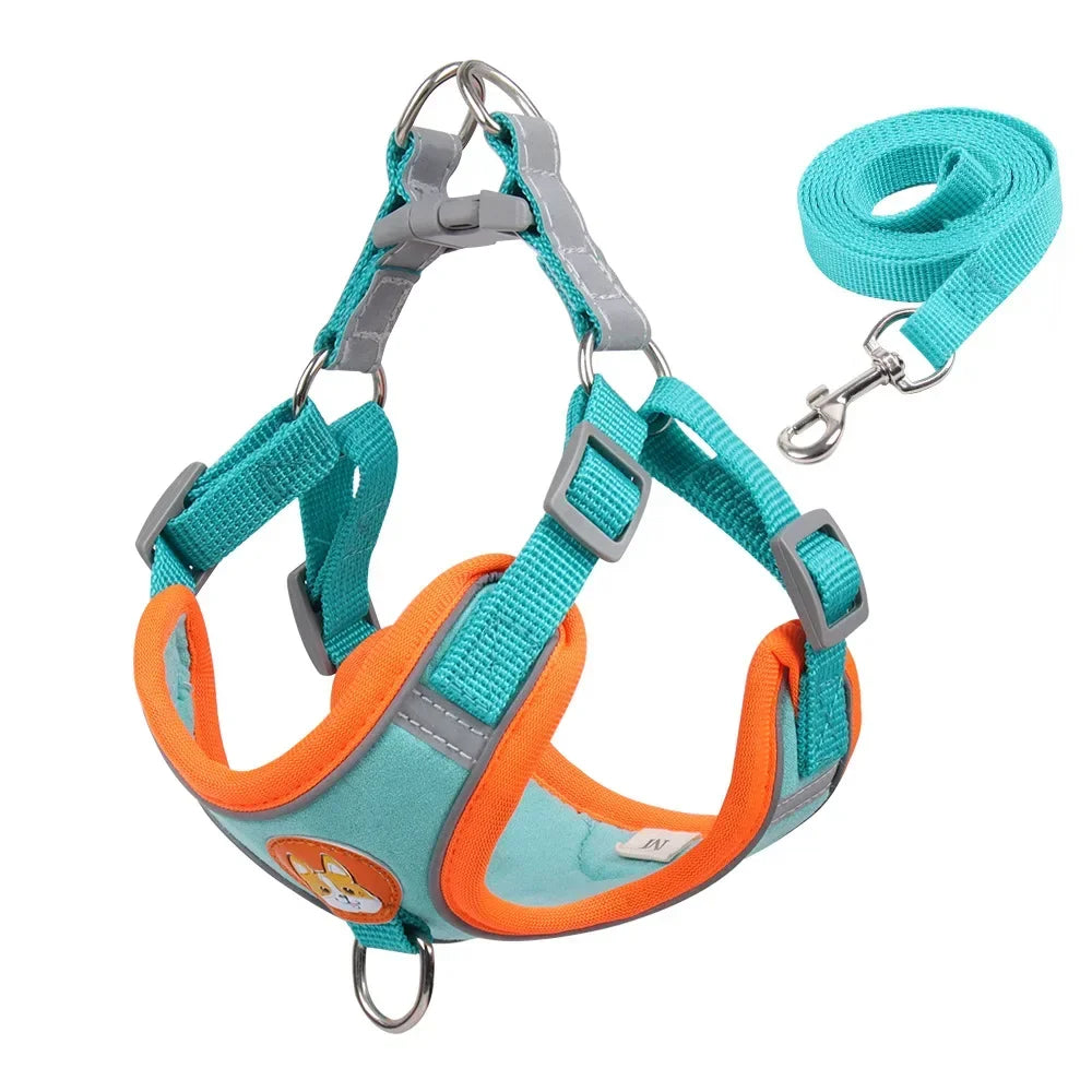 Adjustable Reflective Harness & Leash Set for Small and Medium Dogs / Cats
