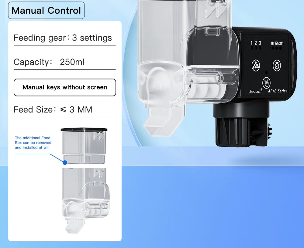 Intelligent Automatic Aquarium Fish Feeder – Digital Timer, WiFi & Remote Control