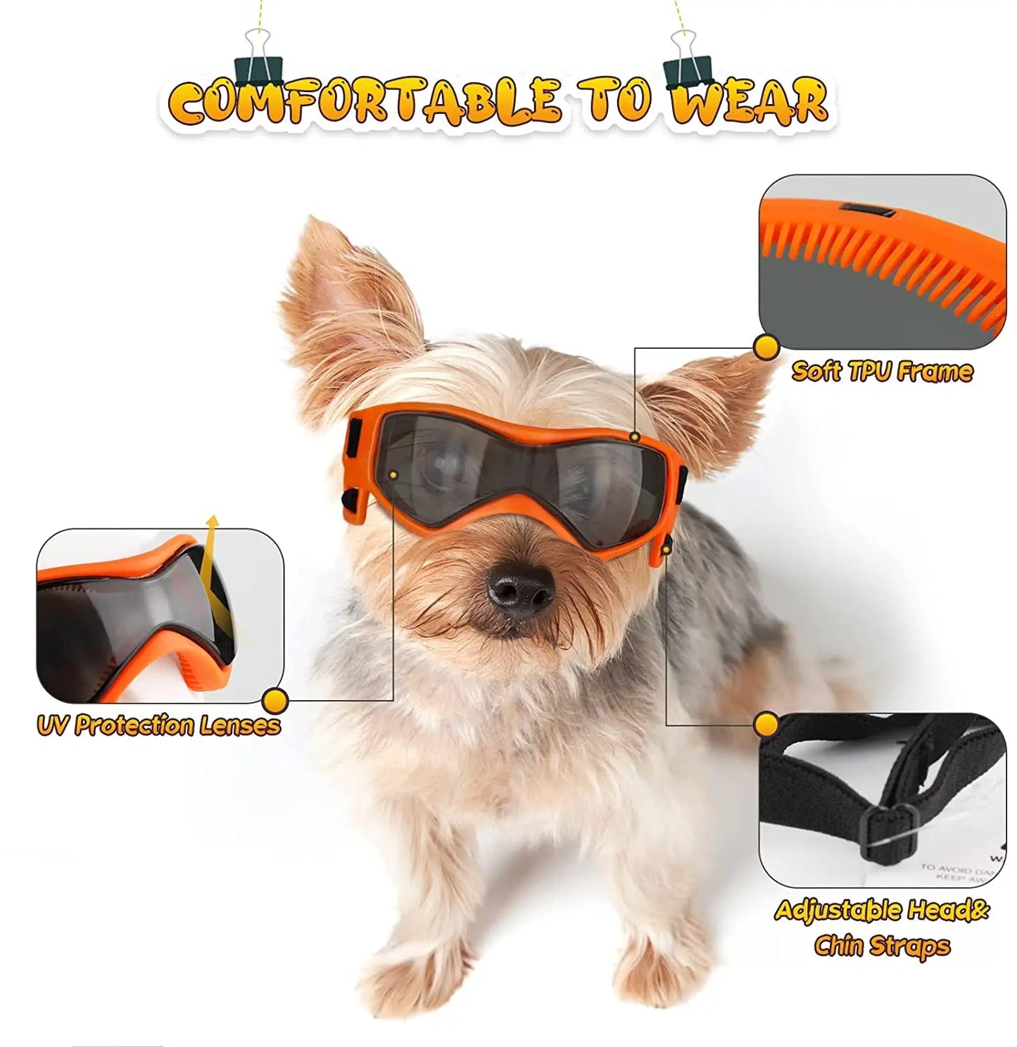 Dog & Cat Sunglasses – UV Protection Goggles for Small & Medium Dogs