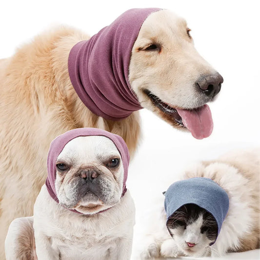 Calming Dog Ears Cover – Noise-Reducing Headscarf for Medium & Large Dogs