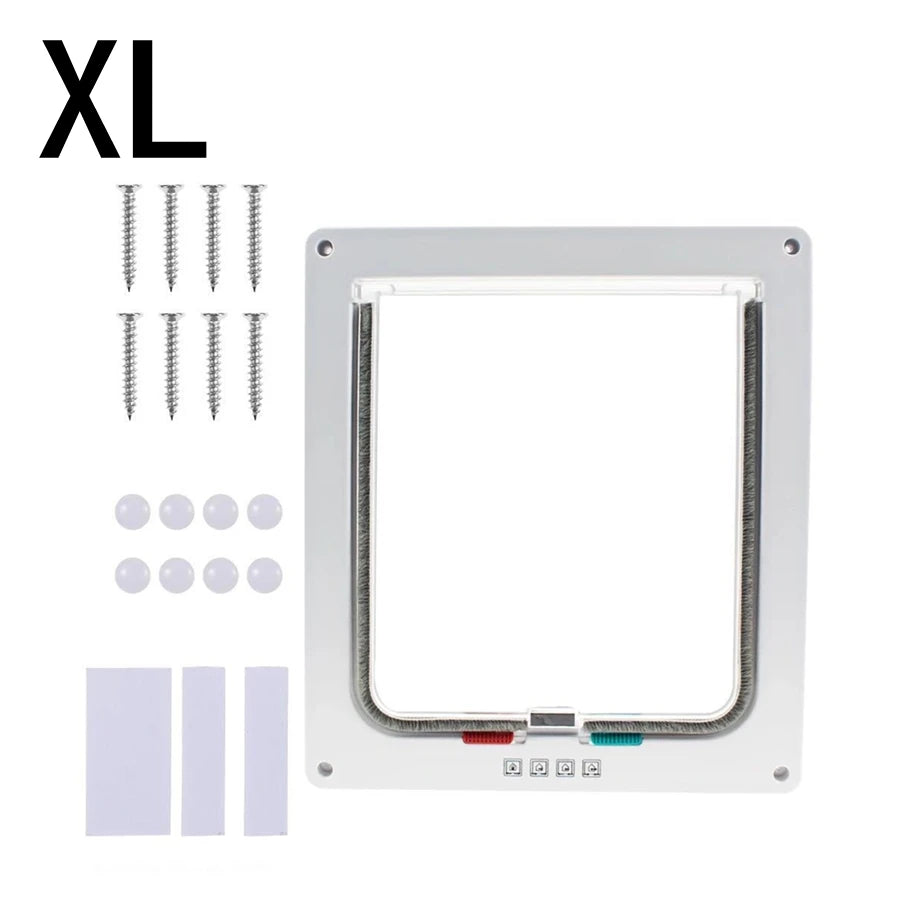 Pet Door – Cat Door, Two-Way Access Door for Cats & Dogs, Glass Acrylic Panel for Pet Houses