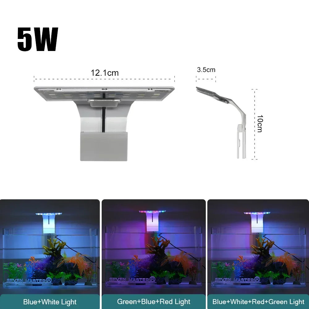 Super Slim LED Aquarium Light – Clip-On Waterproof Plant Grow Lamp