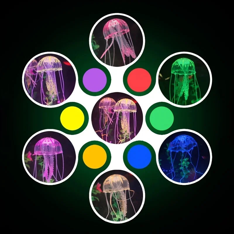 Fluorescent Floating Artificial Jellyfish Aquarium Decoration for Fish Tank