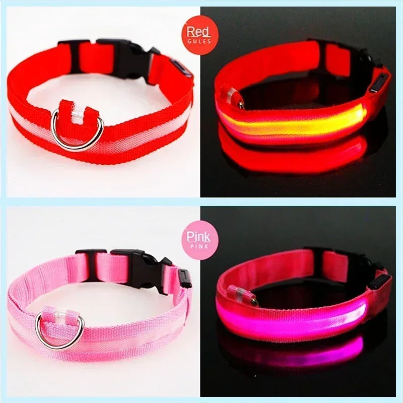 LED Glowing Dog Night Safety Collar