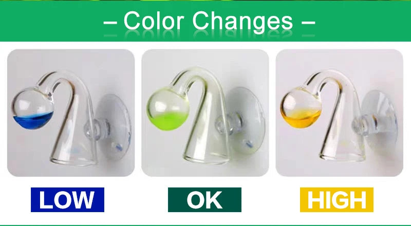 Aquarium CO2 Indicator Liquid – Glass Drop Checker for Plants, Grass, and Fish Tank