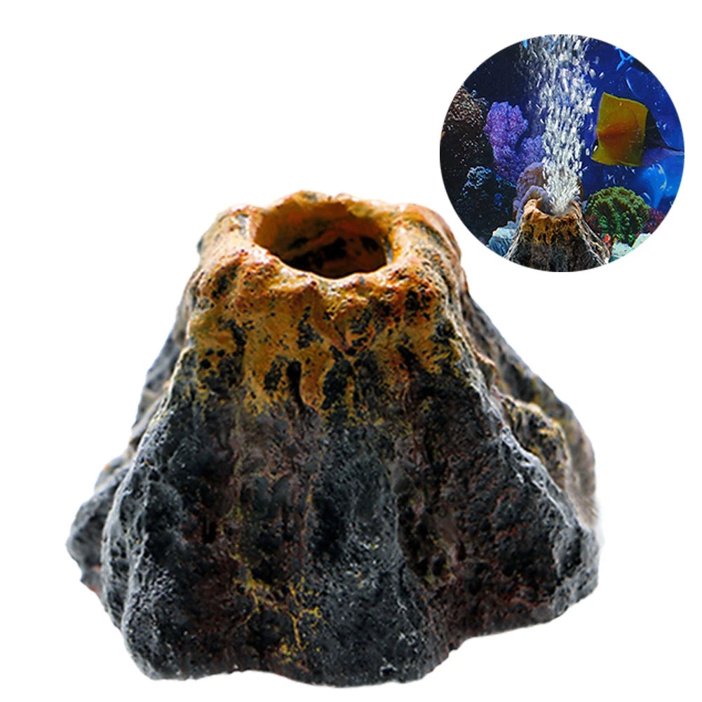 Resin Bubble Volcano Aquarium Decoration