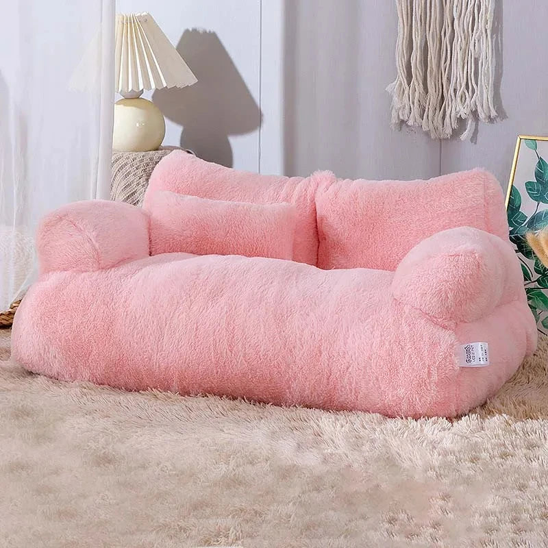 Luxury Winter Plush Cat Bed Sofa – Soft Warm Pet Nest