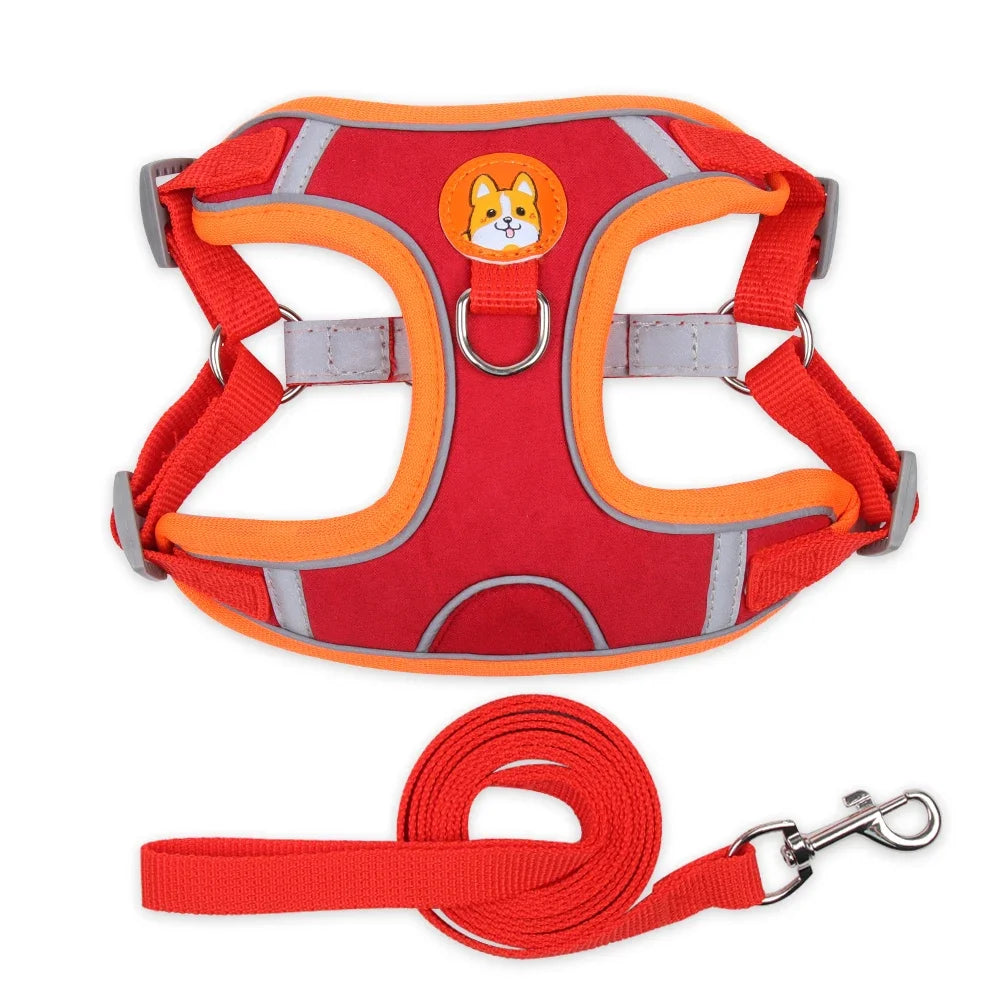 Adjustable Reflective Harness & Leash Set for Small and Medium Dogs / Cats