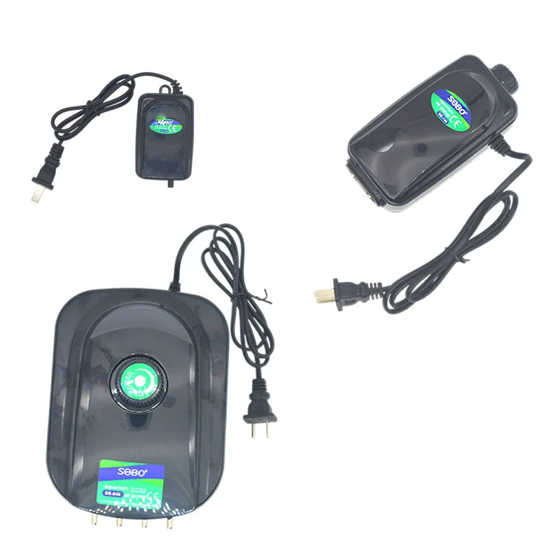 Silent Adjustable Aquarium Air Pump – High Power Water Circulator for Fish Tanks