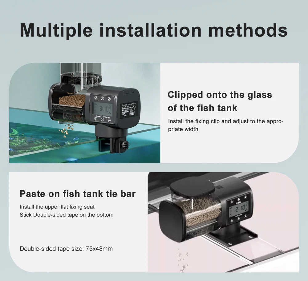 Intelligent Automatic Aquarium Fish Feeder – Digital Timer, WiFi & Remote Control