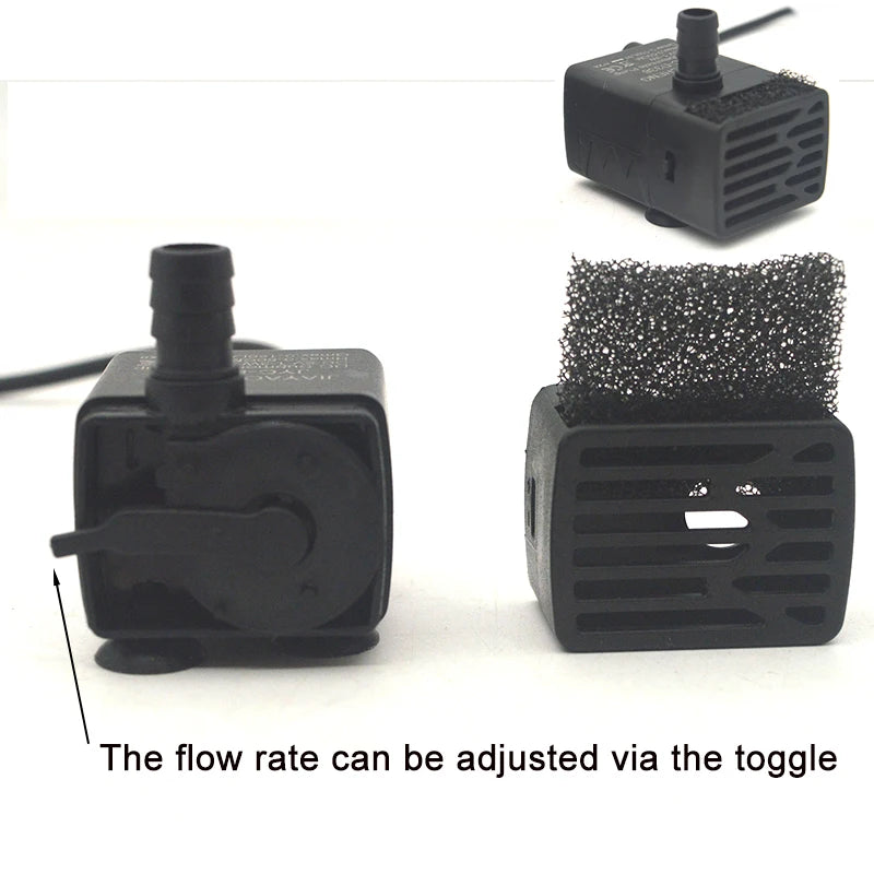 Ultra Quiet USB Aquarium Pump – Mini Fish Tank & Dog / Cat Water Fountain