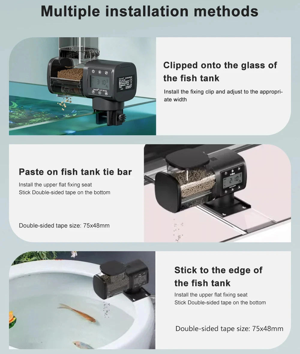 Intelligent Automatic Aquarium Fish Feeder – Digital Timer, WiFi & Remote Control
