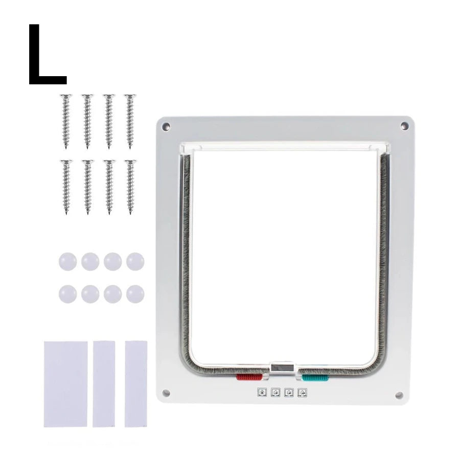 Pet Door – Cat Door, Two-Way Access Door for Cats & Dogs, Glass Acrylic Panel for Pet Houses