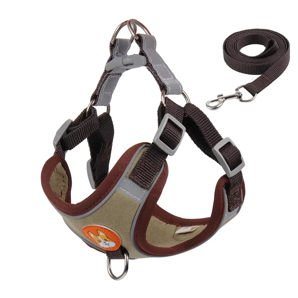 Adjustable Reflective Harness & Leash Set for Small and Medium Dogs / Cats