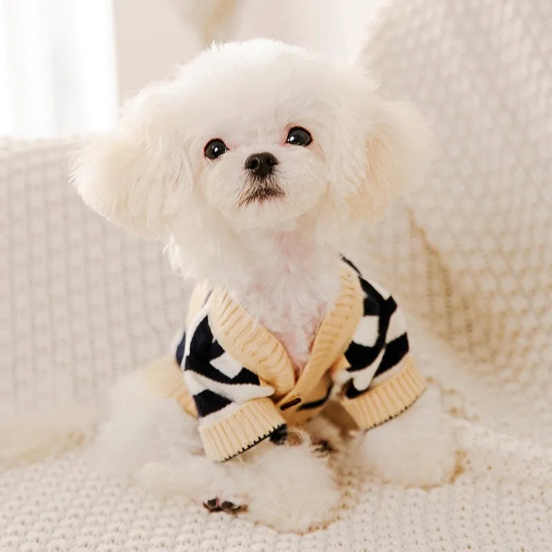 Striped Cotton Cute Cardigan / Sweater for Small Dogs & Cats