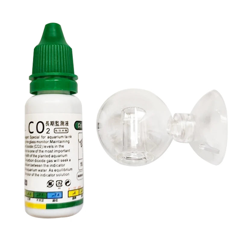 Aquarium CO2 Indicator Liquid – Glass Drop Checker for Plants, Grass, and Fish Tank