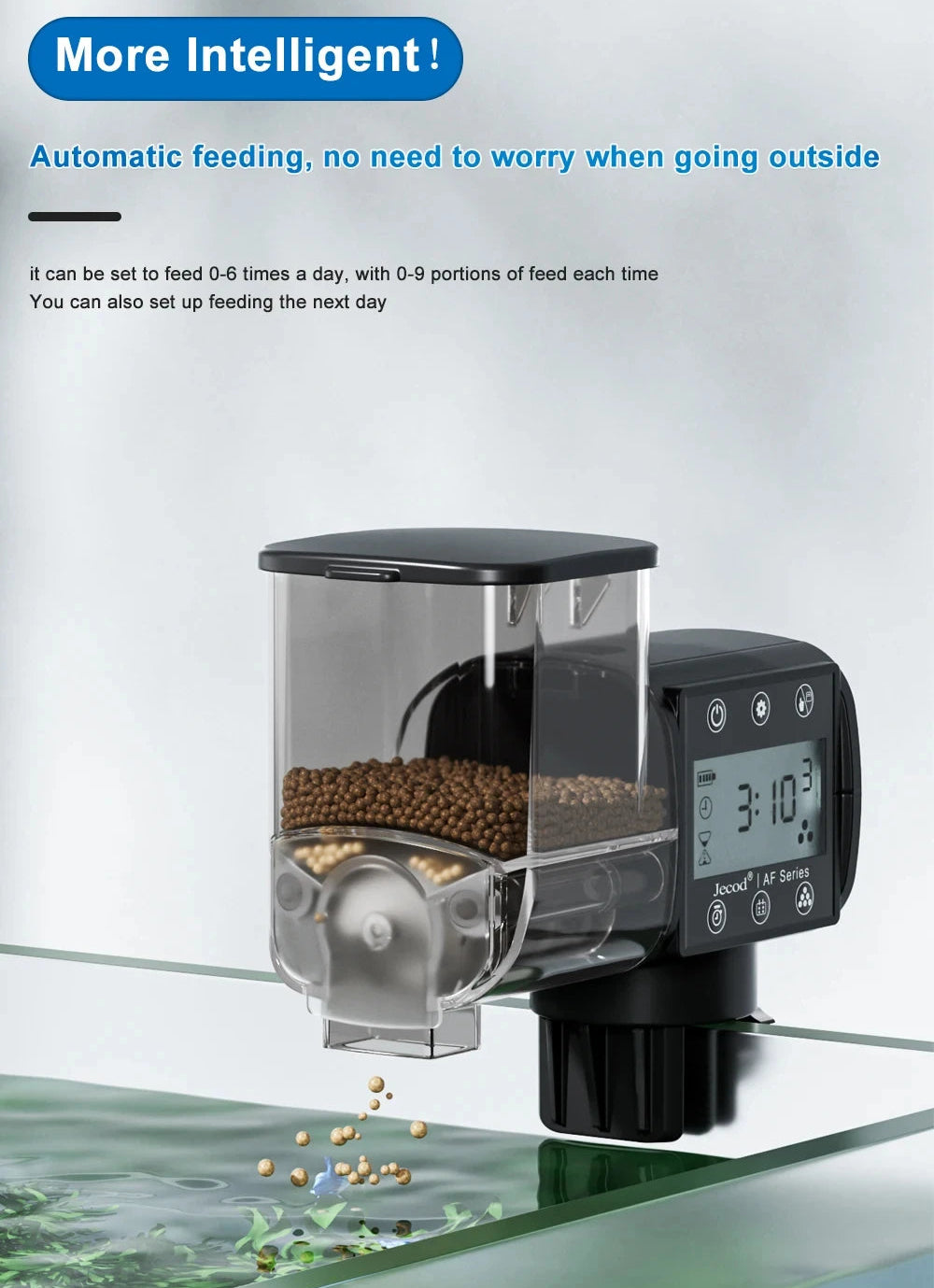 Intelligent Automatic Aquarium Fish Feeder – Digital Timer, WiFi & Remote Control