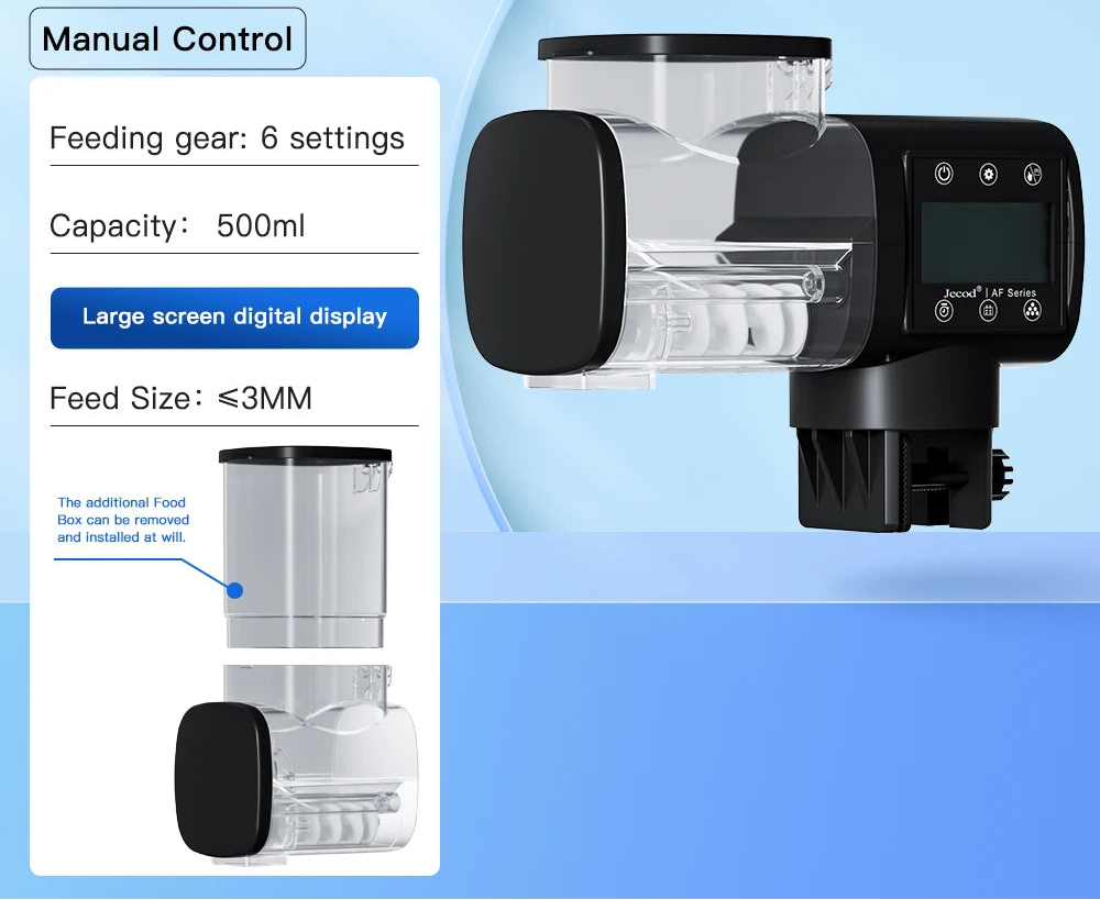 Intelligent Automatic Aquarium Fish Feeder – Digital Timer, WiFi & Remote Control
