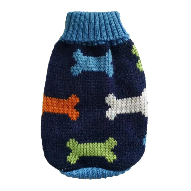 Warm Knitted Dog Sweater – Cozy Winter Clothes for Small & Medium Dogs