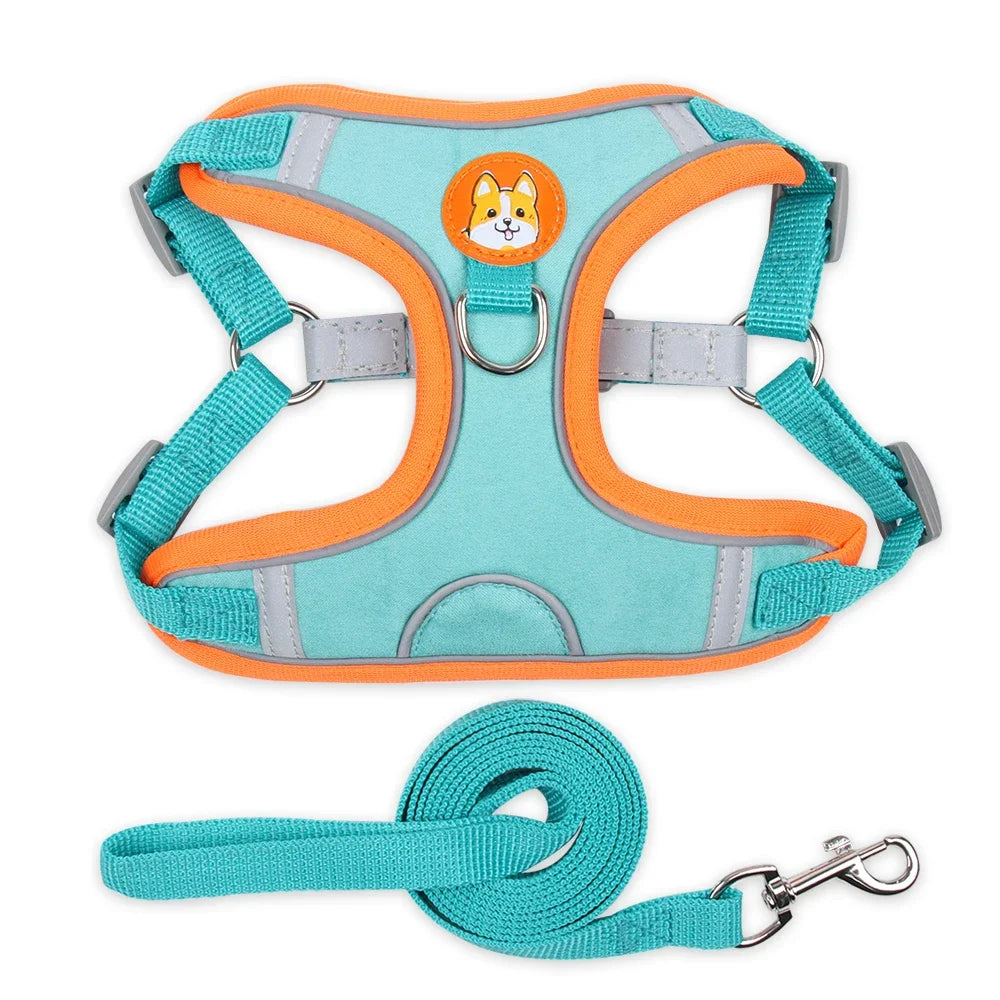 Adjustable Reflective Harness & Leash Set for Small and Medium Dogs / Cats