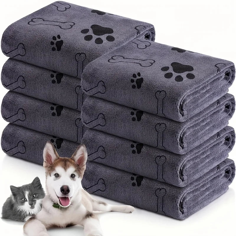 Quick-Drying Microfiber Pet Towel – Ultra-Absorbent Pet Bath Drying Cloth