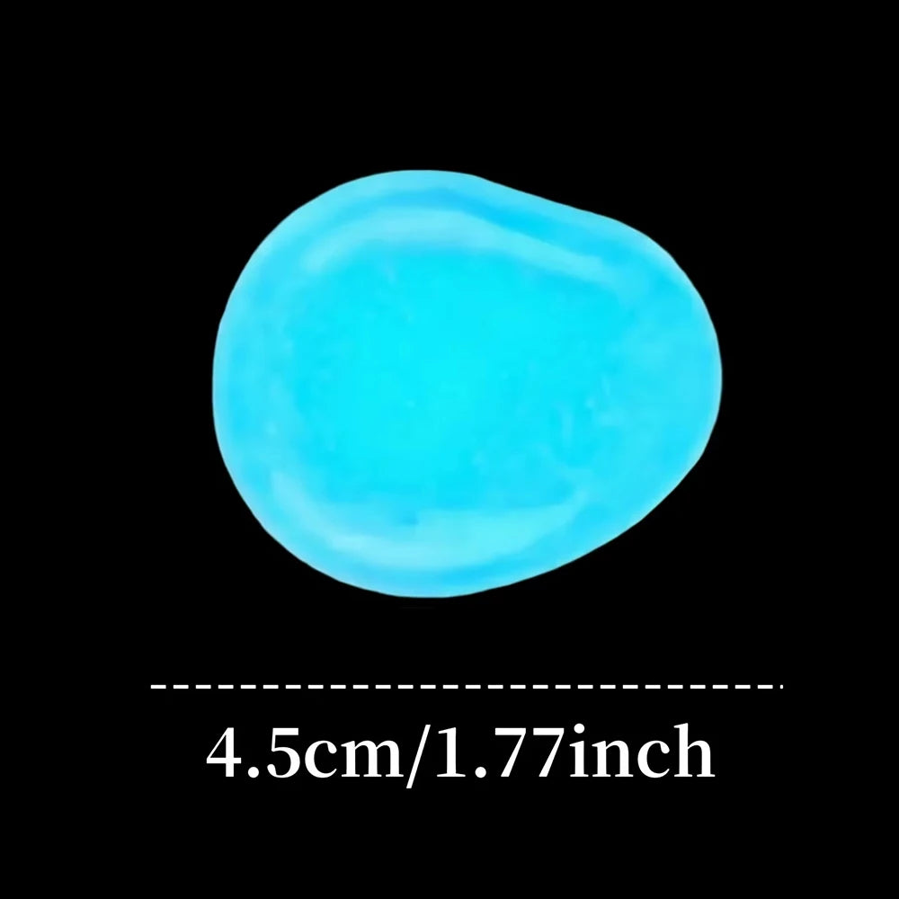 Glow-in-the-Dark Garden Pebbles (20PCS, 300g) – Luminous Resin Stones for Outdoor Landscaping, Fairy Gardens & Aquariums,Fish Tanks