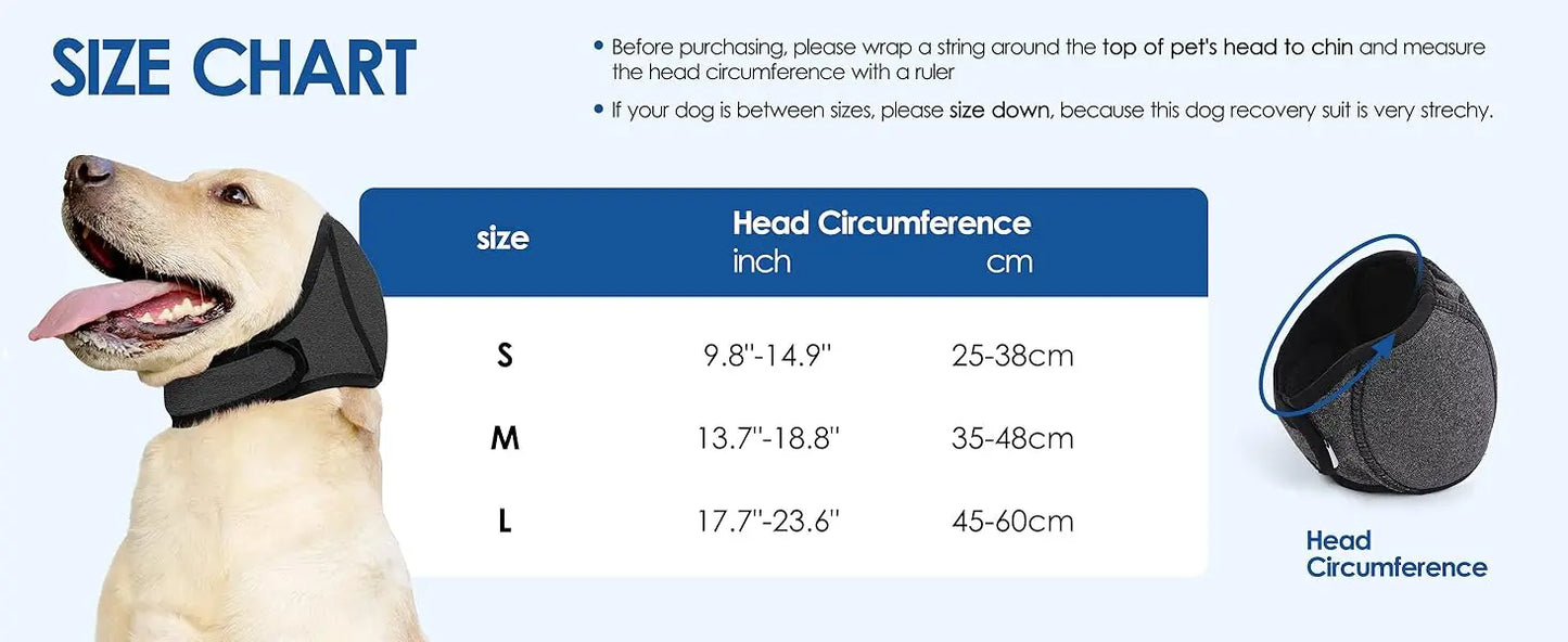 Dog Ears & Head Cover – Waterproof Noise-Reducing Pet Headscarf