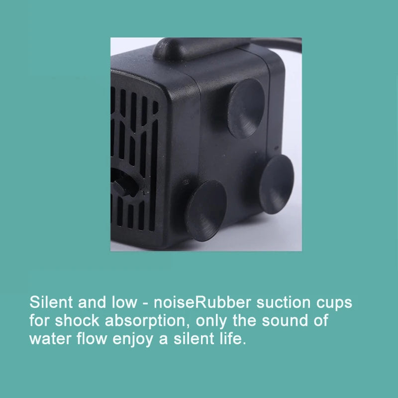 Ultra Quiet USB Aquarium Pump – Mini Fish Tank & Dog / Cat Water Fountain