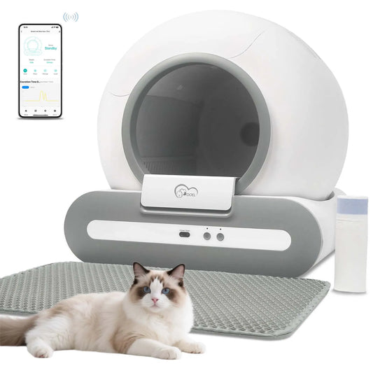 65L Self-Cleaning Smart Cat Litter Box with App Control